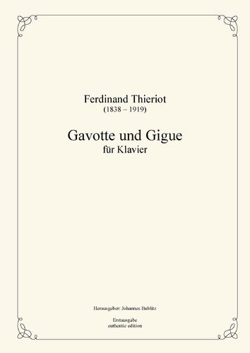 Thieriot, Ferdinand: Gavotte y Gigue para piano