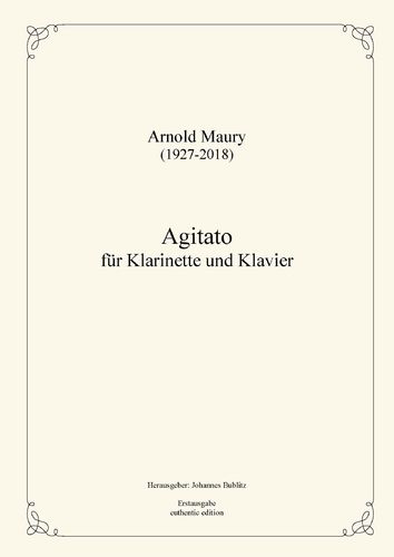Maury, Arnold: Agitato für Klarinette und Klavier