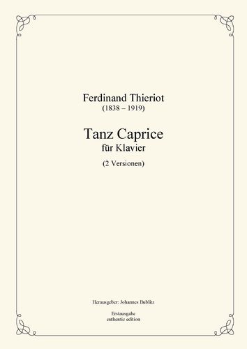 Thieriot, Ferdinand: Tanz-Caprice für Klavier