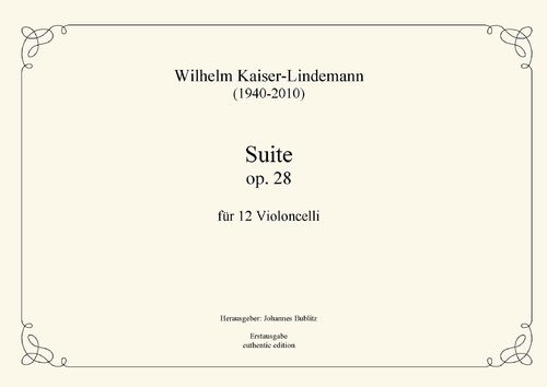 Kaiser-Lindemann, Wilhelm: Suite for 12 Celli op. 28