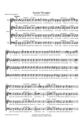 Sullivan, Arthur: Part song für Männerchor a cappella – Seaside Thoughts