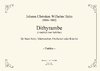 Hahn, Johann: „Dithyrambe“ für Bass-Solo, Männerchor und Orchester