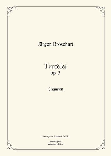 Broschart, Jürgen: Teufelei op. 3
